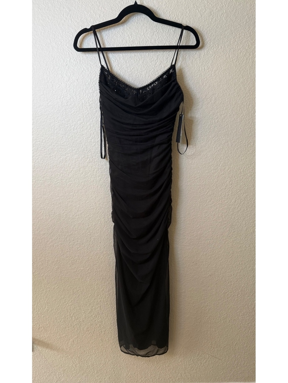 Junior XS Seni & Cade Black Beaded Top Homecoming Dress